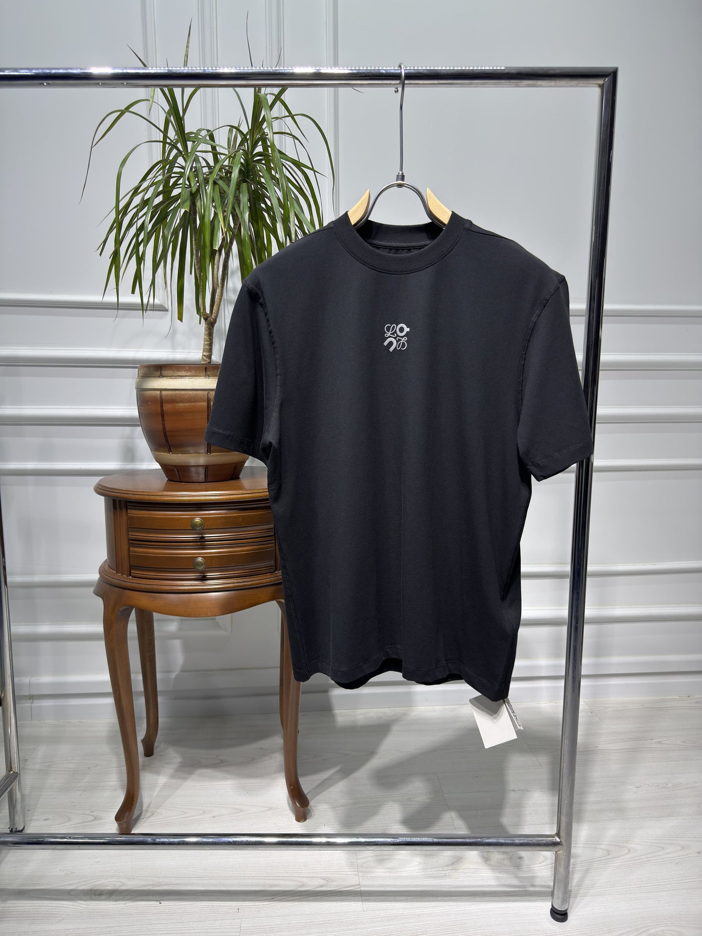 Loewe×On Reflective Logo Black Tshirt For Men