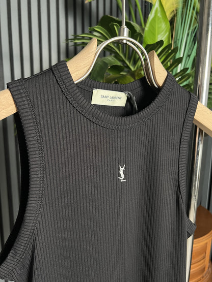 YSL Embroidered Logo Top For Women