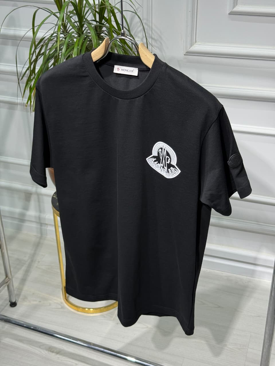 Logo-patch Black Tshirt For Men