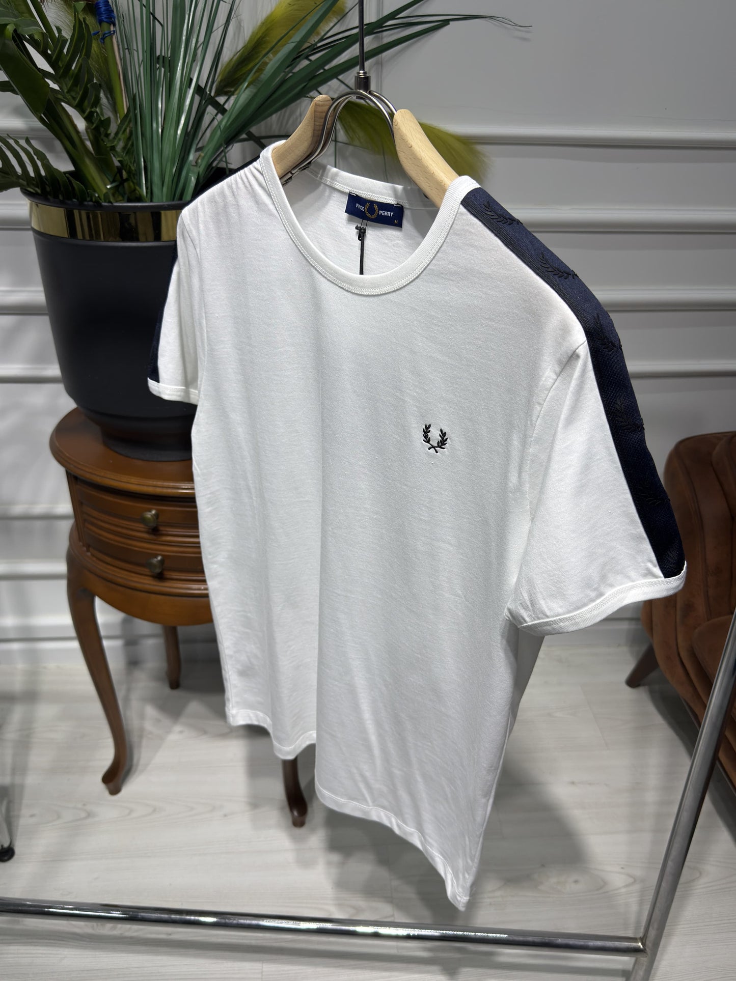 Fred Perry Logo Embroidered Slim fit Tshirt For Men