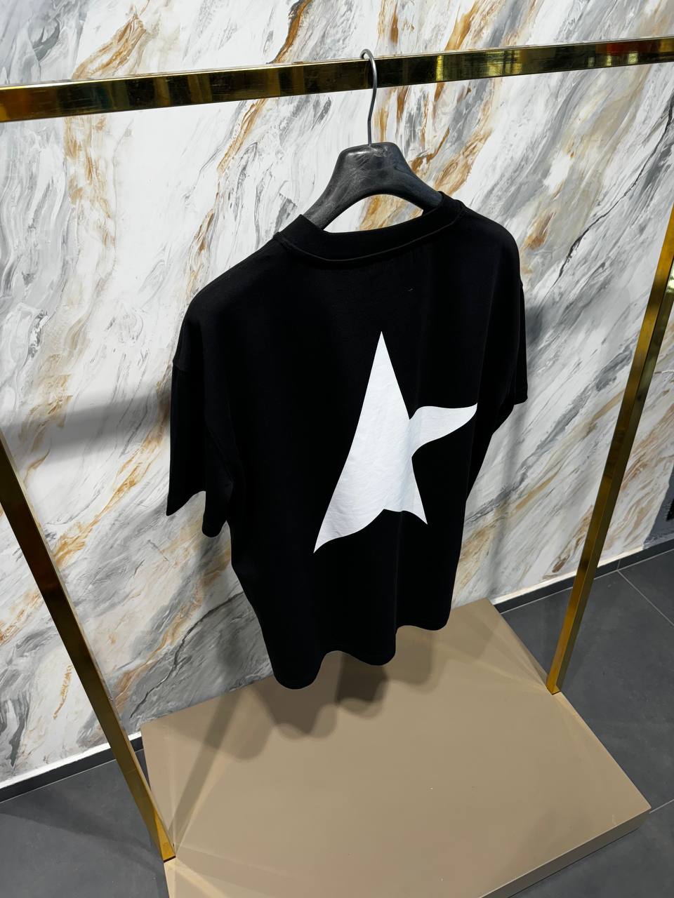 Golden Goose Black Oversized Tshirt For Men