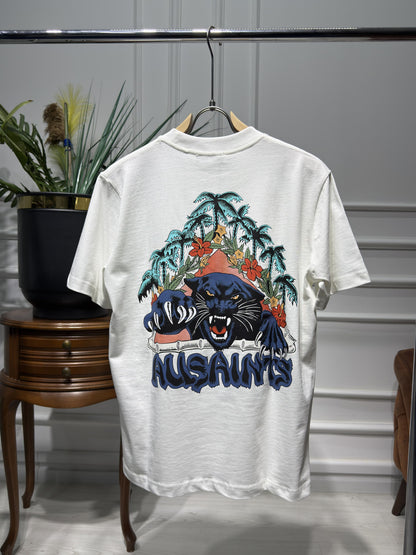 Allsaints Pounce Graphic White Relaxed-fit Tshirt For Men