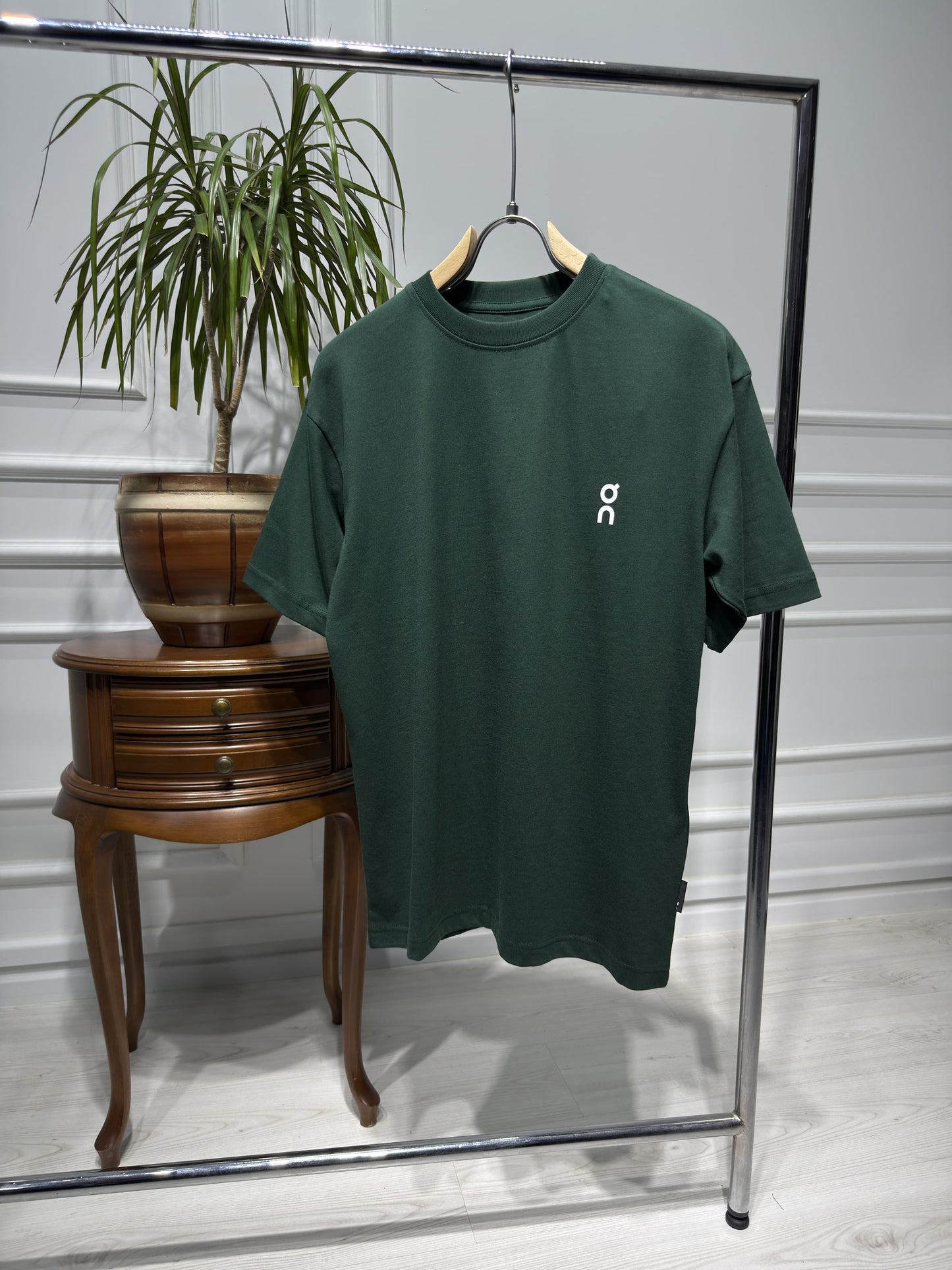 On Dark Green Relaxed-fit Tshirt For Men