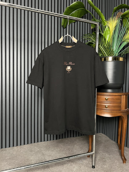 Loro Piana Black Relaxed fit Tshirt For Men