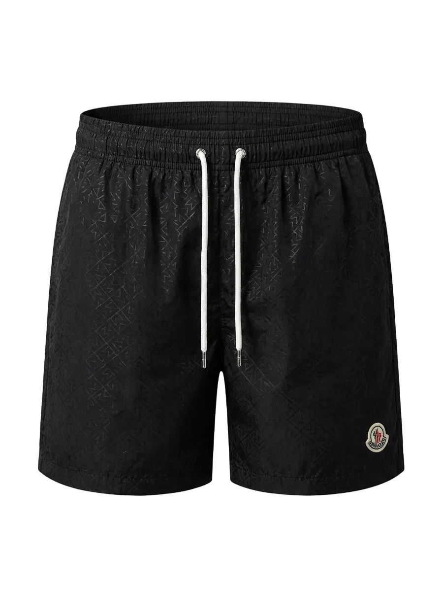 Moncler Monogram Black Swim Short For Men