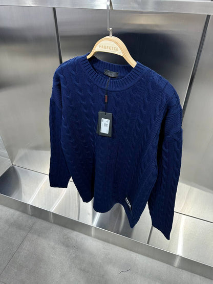 Prada Dark Blue Knitwear For Men