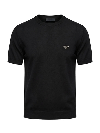 Prada Black Knitted Tshirt For Men