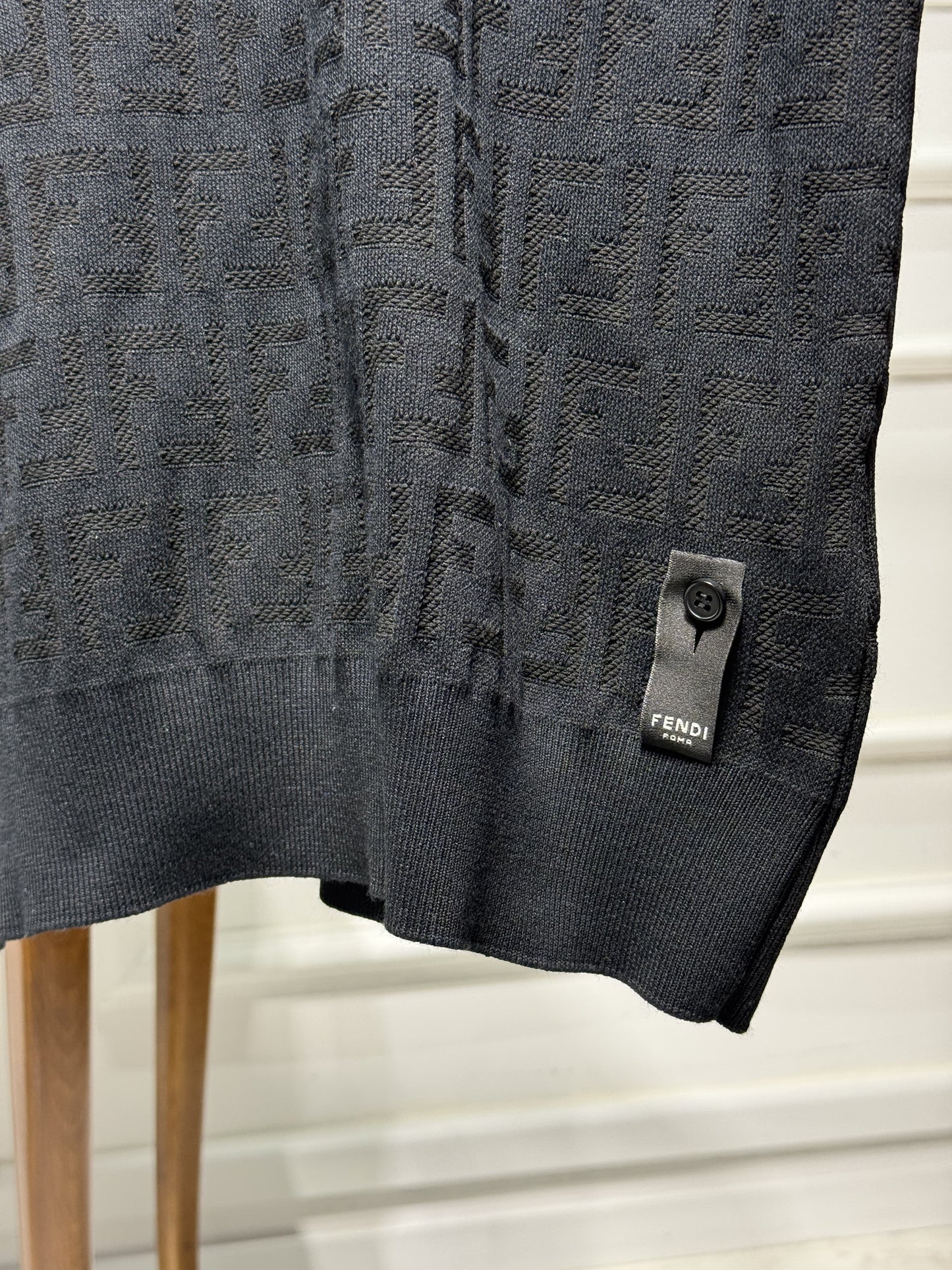 FF Black Knitted Tshirt For Men