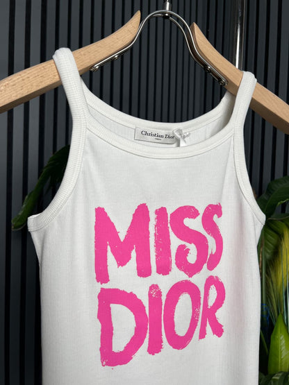 Logo Printed white Tank top For Women
