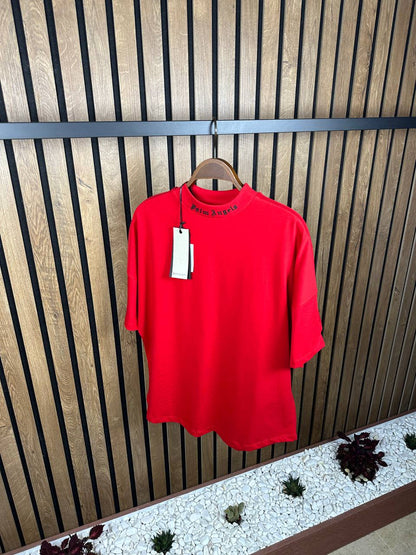 Palm Angels Red Oversized Tshirt Unisex