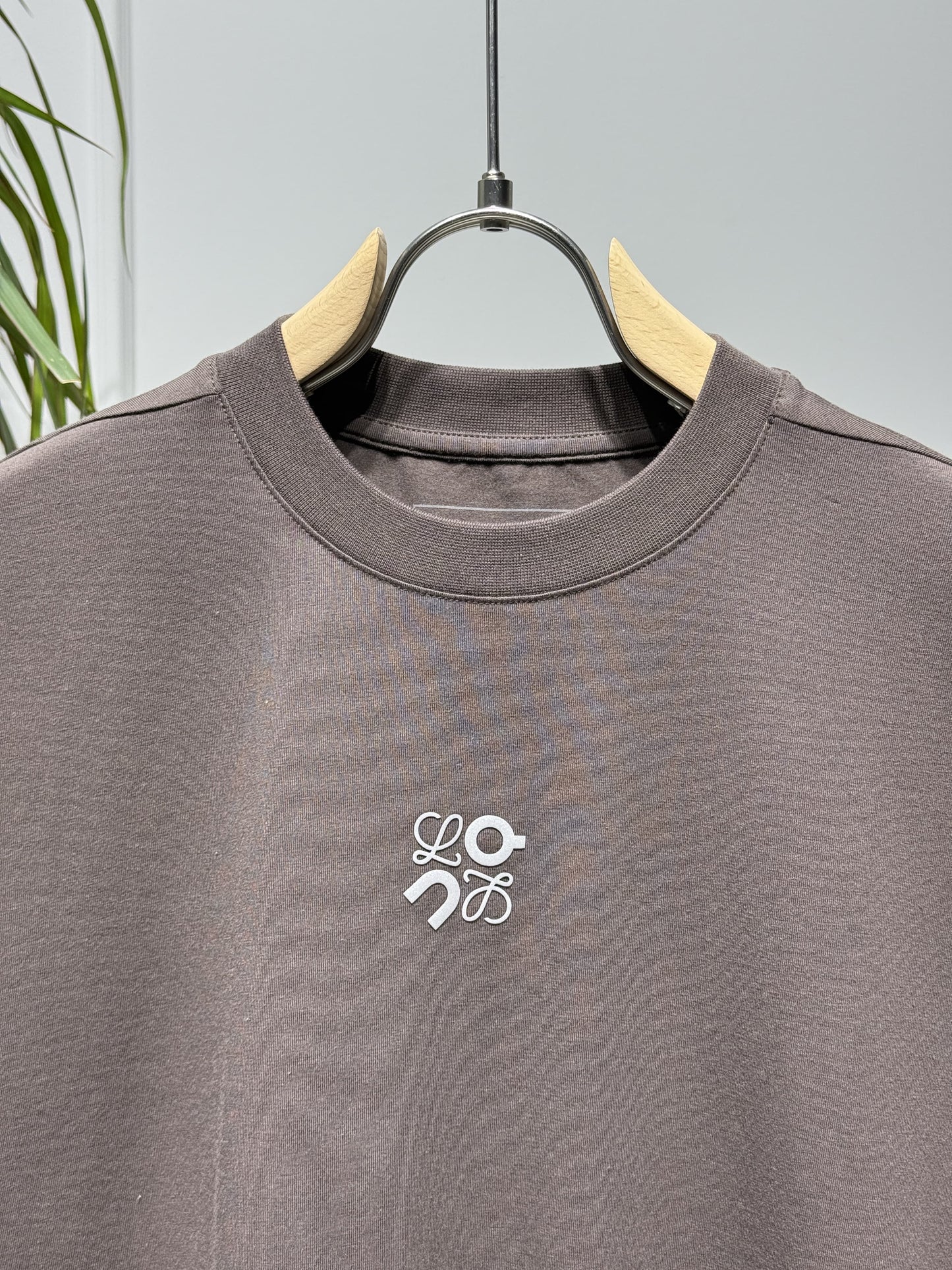 Loewe×On Reflective Logo Dark Brown Tshirt For Men