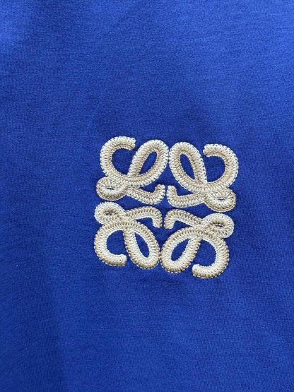 LOEWE x Paula's Ibiza Anagram Embroidered Blue T-Shirt For Men