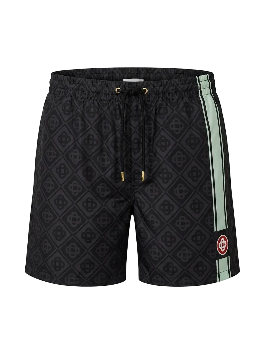 Monogram Jacquard Stripe Swim Short For Men