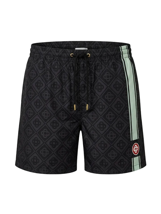 Monogram Jacquard Stripe Swim Short For Men
