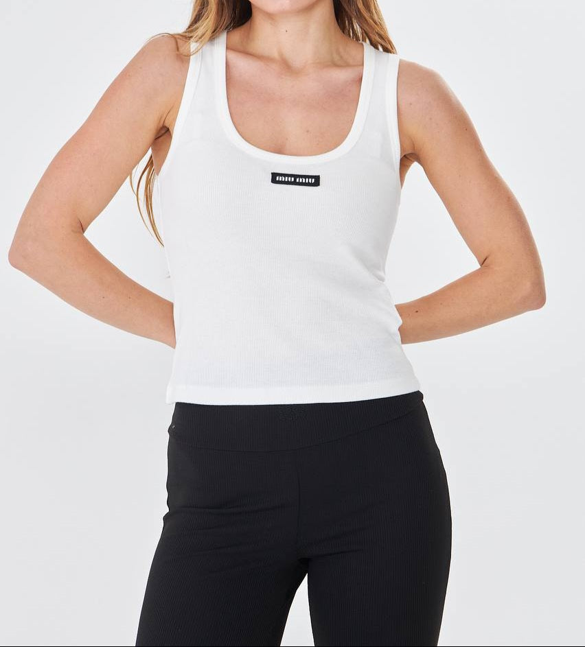 Logo-patch White Tank Top For Women