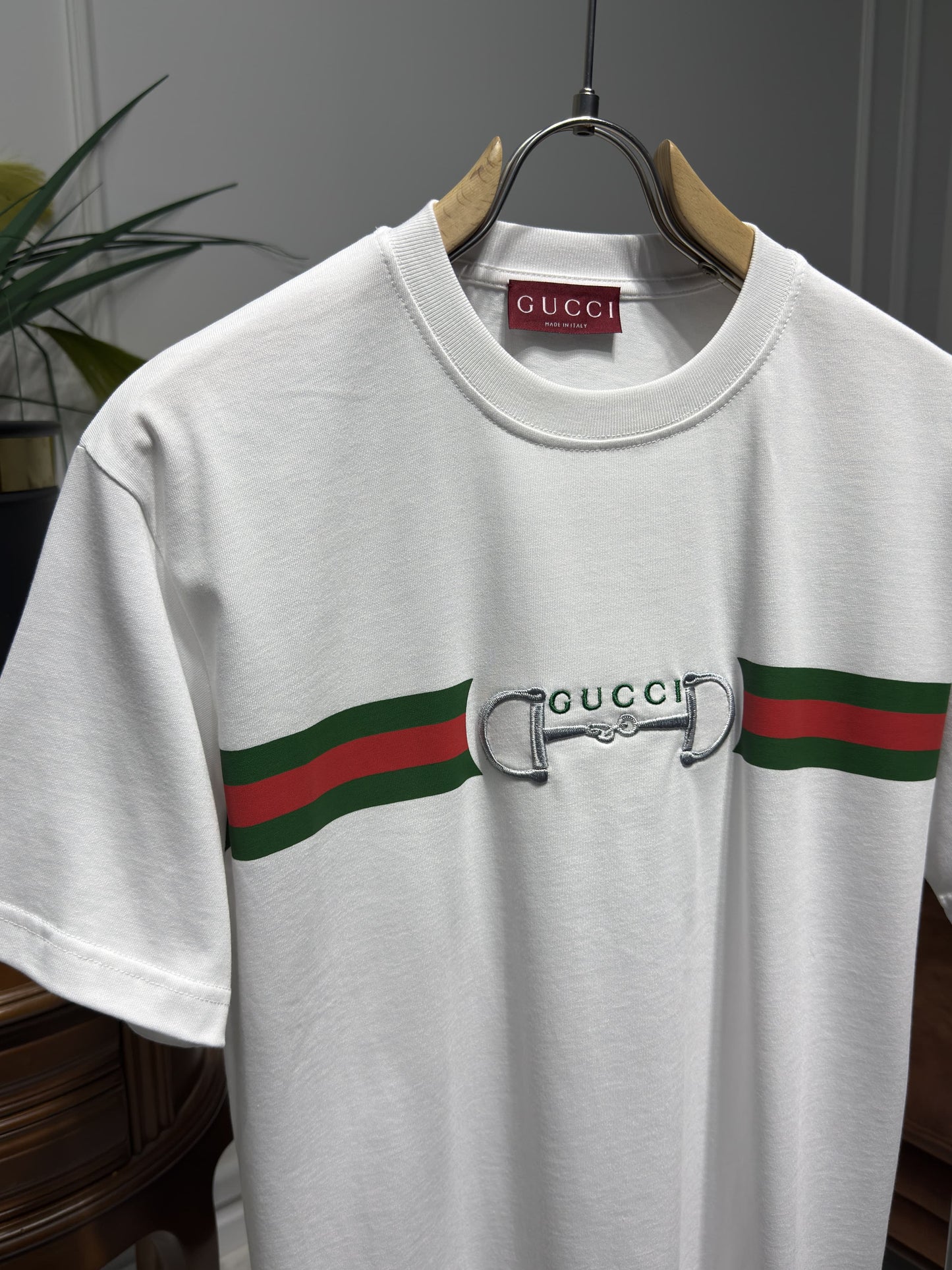 Embroidered Logo White Tshirt For Men