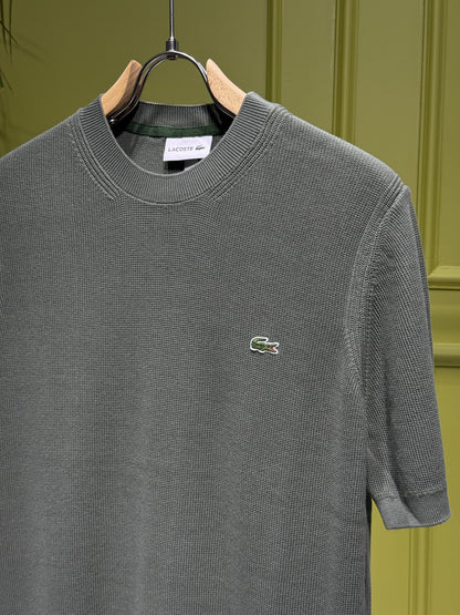 Lacoste Olive Green Knitted Tshirt For Men