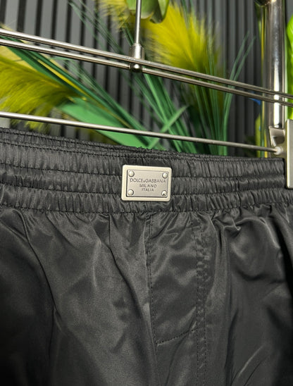 D&G Logo-plaque Black Swim Short For Men