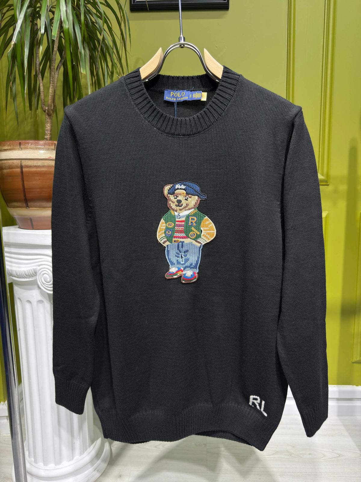 Polo Bear Embroidered Logo Knitted Pullover For Men