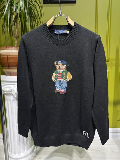 Polo Bear Embroidered Logo Knitted Pullover For Men