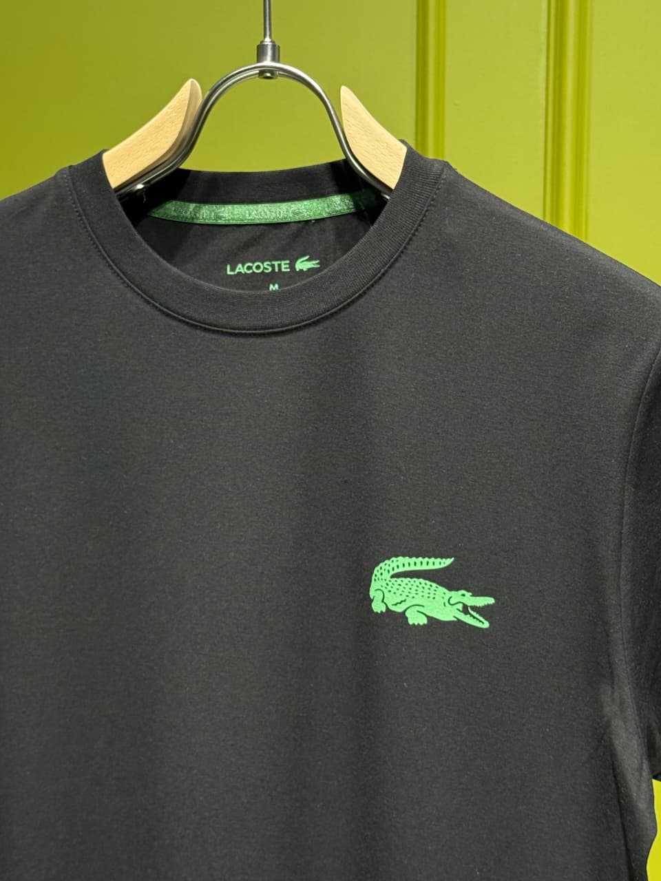 Lacoste Logo Printed Black Tshirt For Men