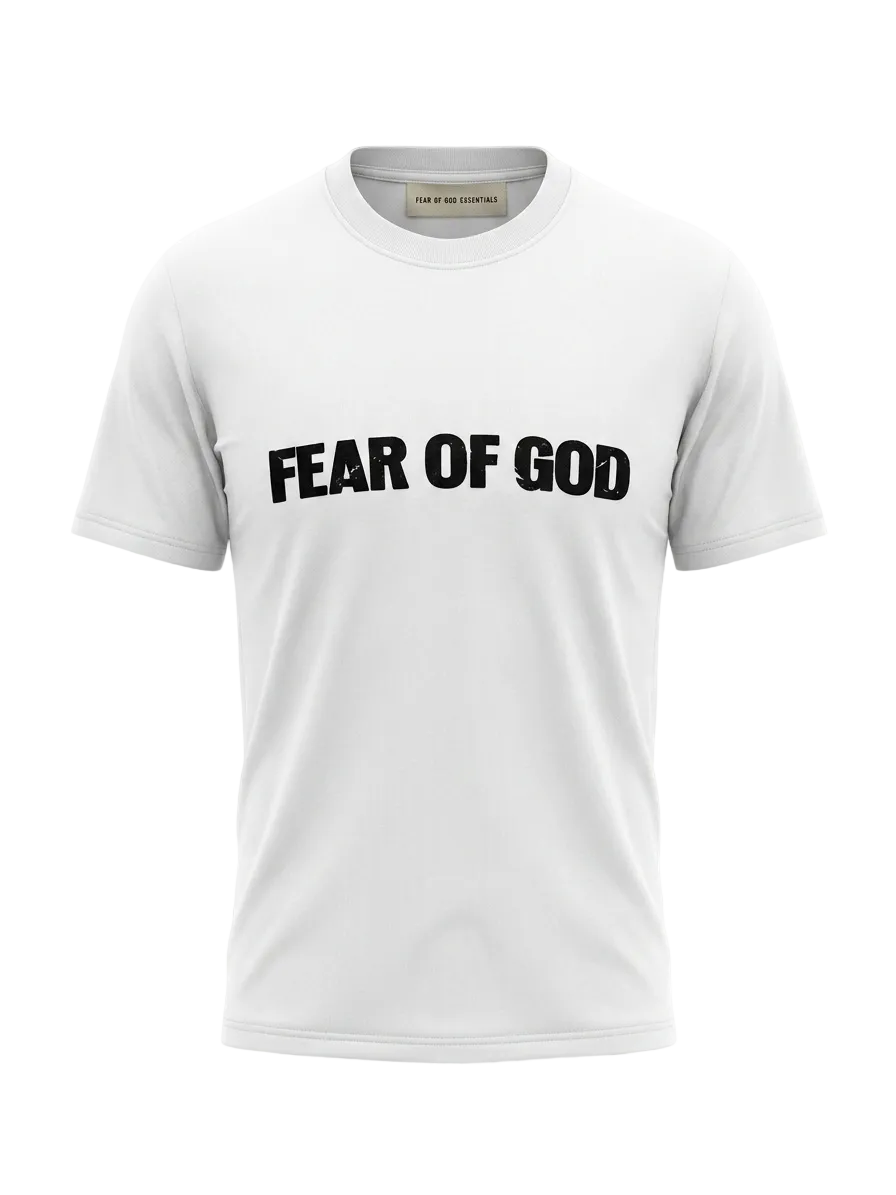 Fear Of God White Tshirt For Men