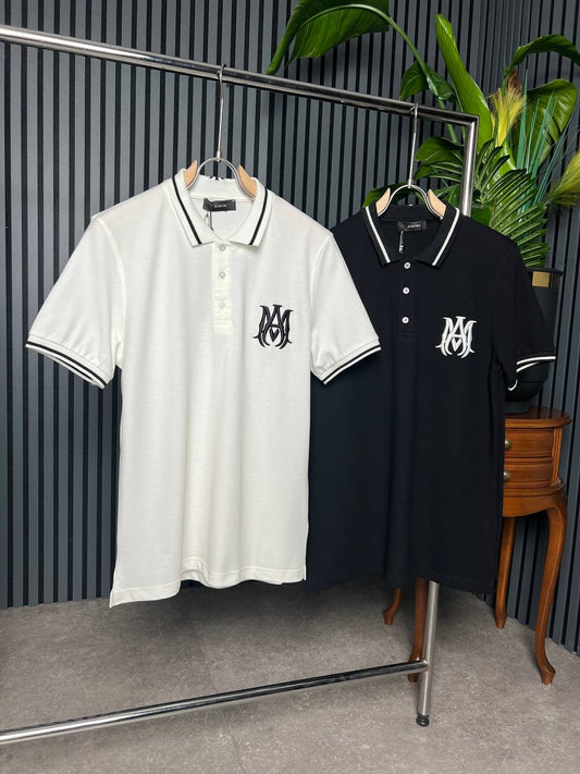 AMIRI Embroidered Logo Polo Tshirt For Men