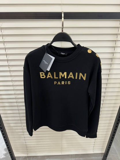 Balmain Black Sweatshirt For Women