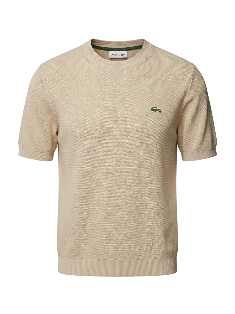 Lacoste Beige Knitted Tshirt For Men