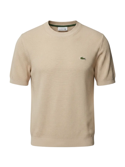 Lacoste Beige Knitted Tshirt For Men