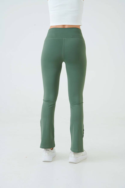 High-Waist Green Leggings For Women