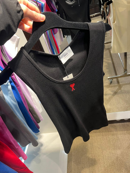 Ami Paris Black Tank Top For Women