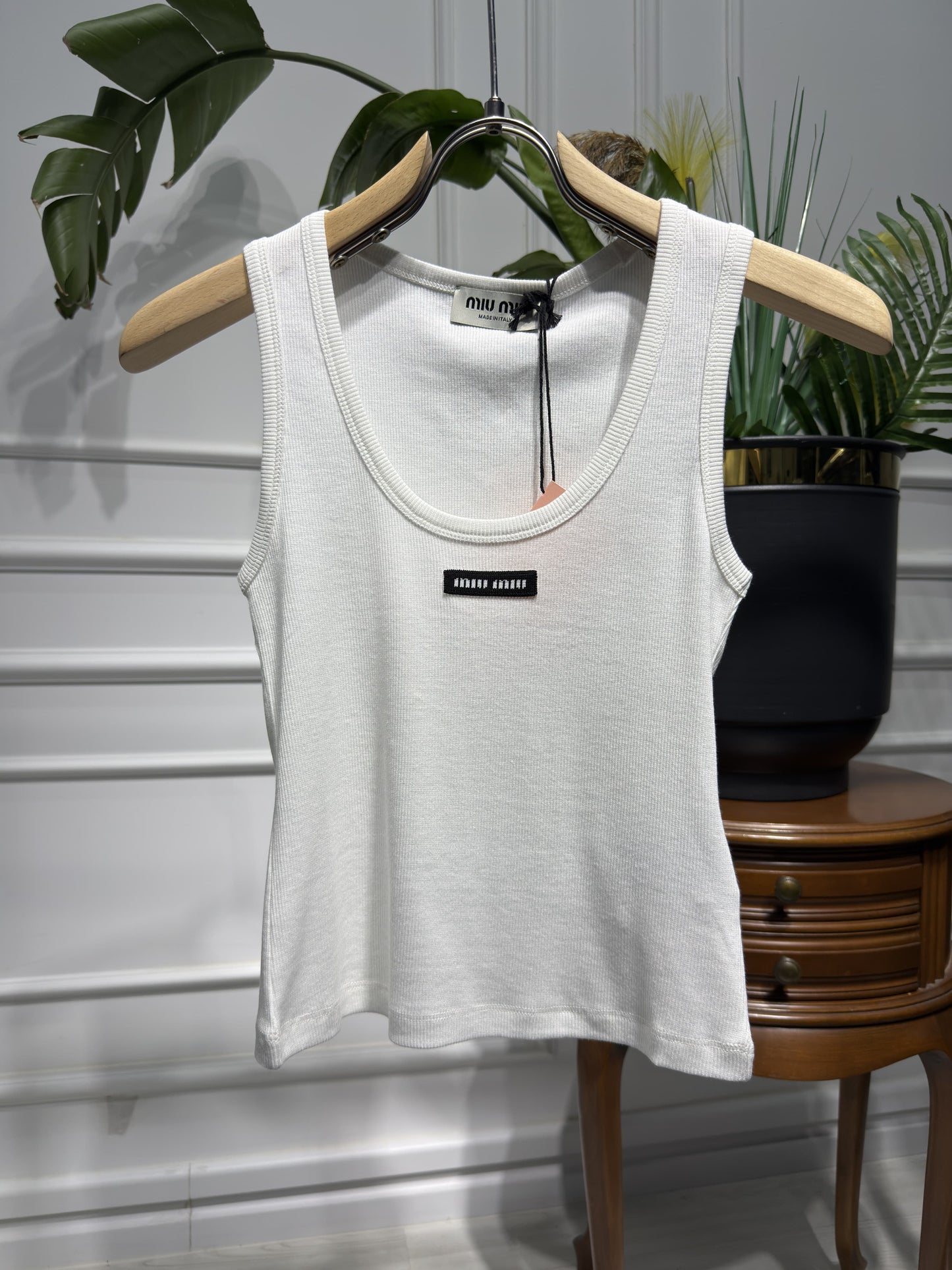 Logo-patch White Tank Top For Women