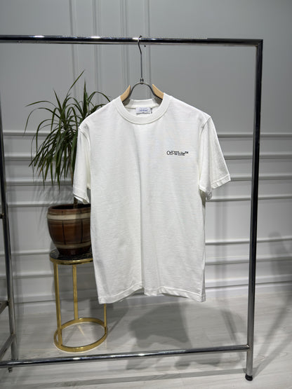Metal Arrow printed Logo White Tshirt For Men