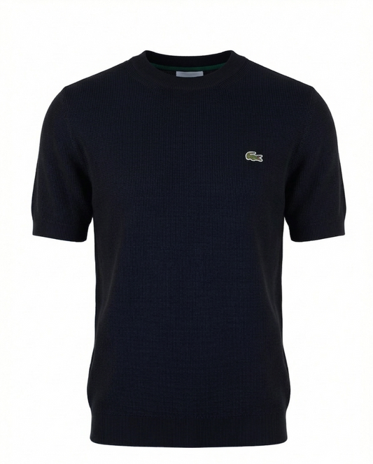Lacoste Black Knitted Tshirt For Men