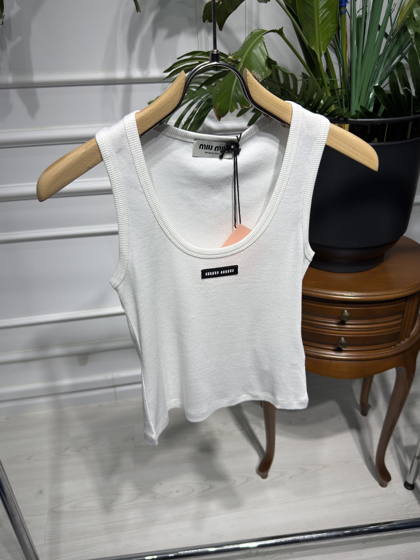 Logo-patch White Tank Top For Women