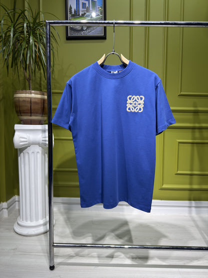 LOEWE x Paula's Ibiza Anagram Embroidered Blue T-Shirt For Men