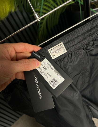 D&G Logo-plaque Black Swim Short For Men