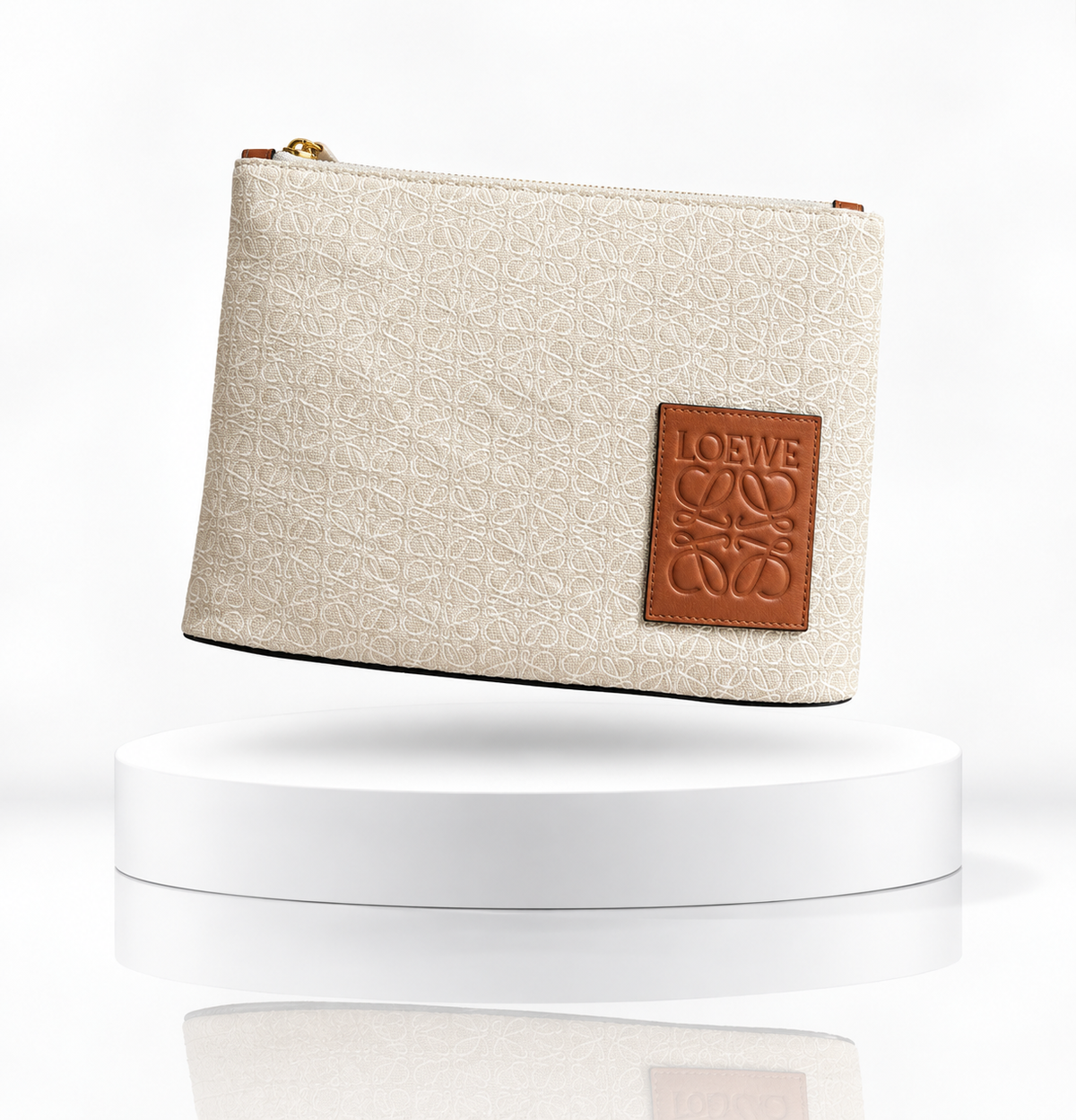 Oblong Pouch In Anagram Jacquard