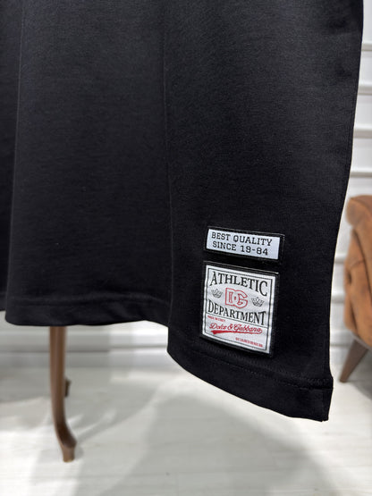 DG Black Relaxed fit Tshirt With Embroidery For Men
