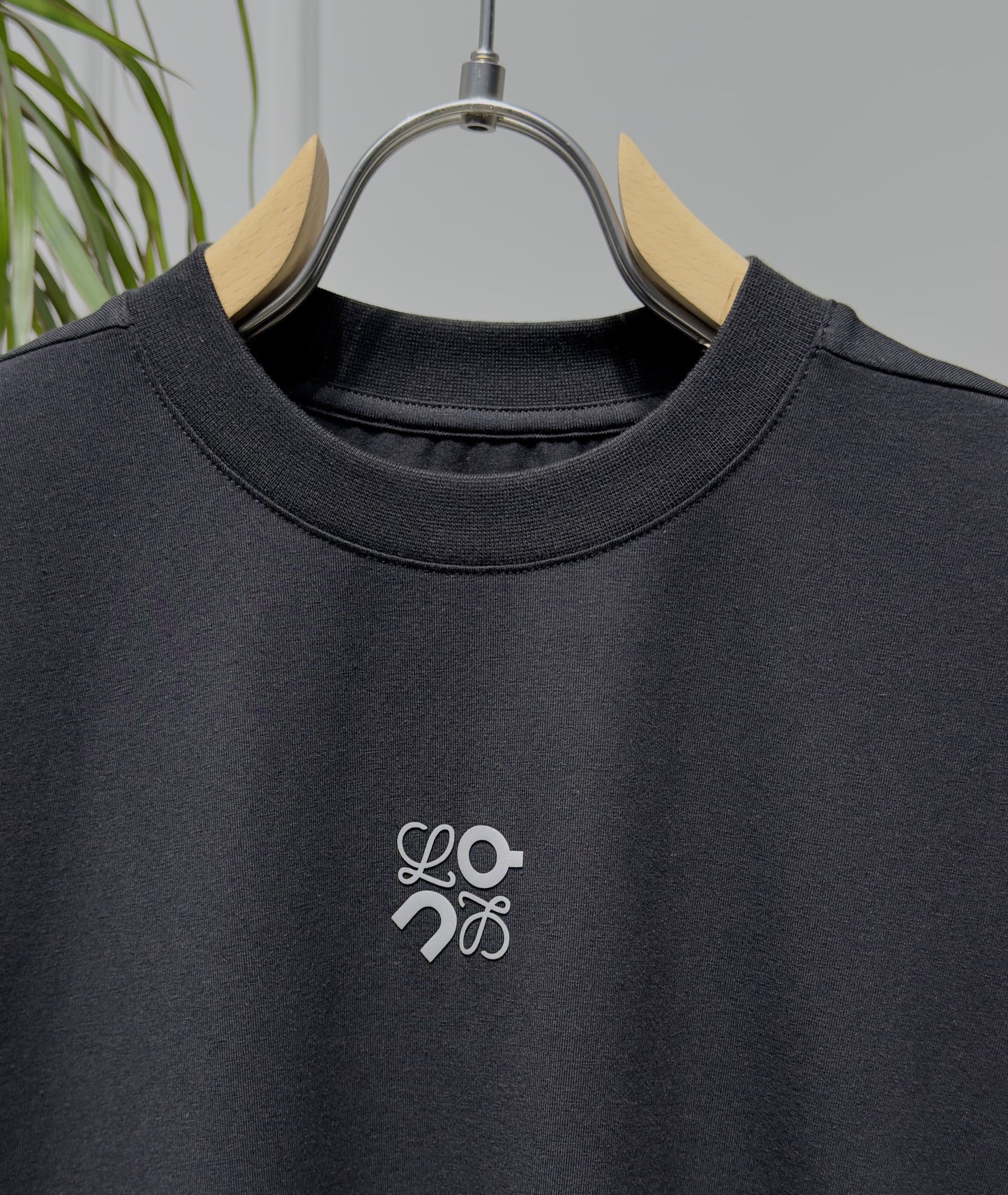 Loewe×On Reflective Logo Black Tshirt For Men