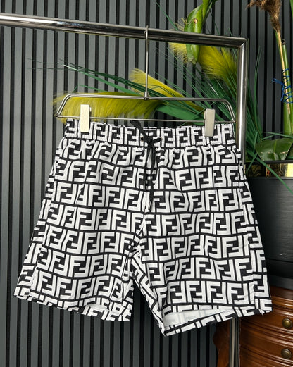 FF White/Black Swim Short For Men