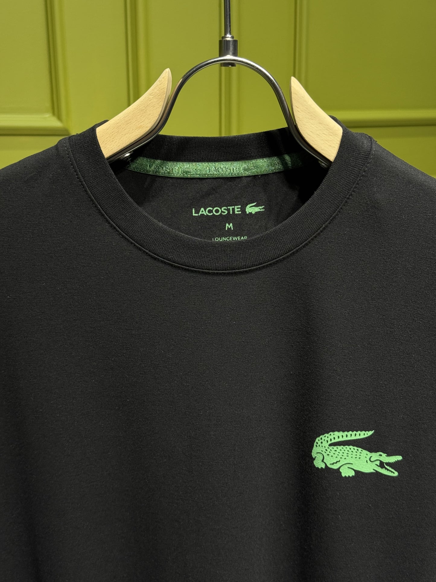 Lacoste Logo Printed Black Tshirt For Men