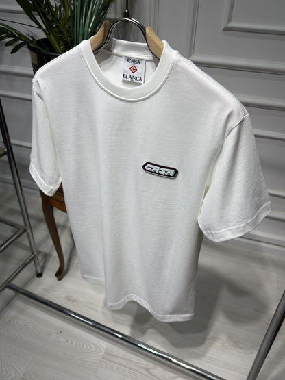CASA Rubber Logo White Tshirt For Men