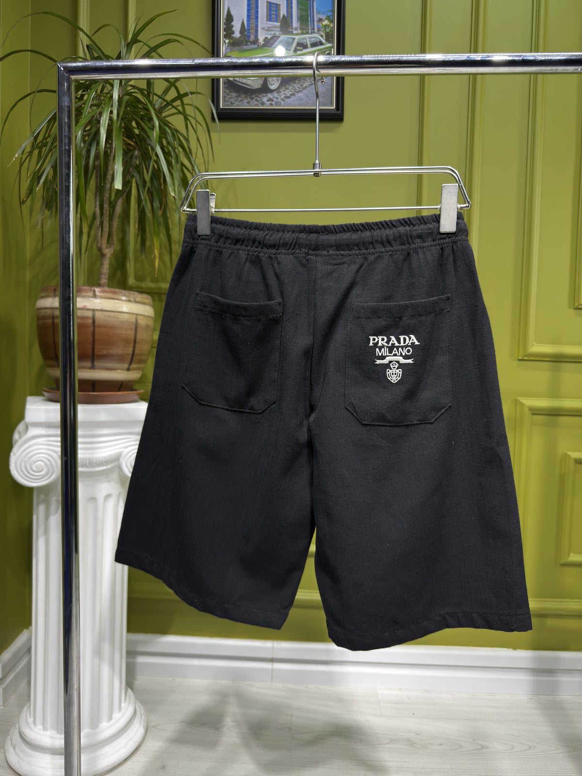 Prada Black Linen Set For Men