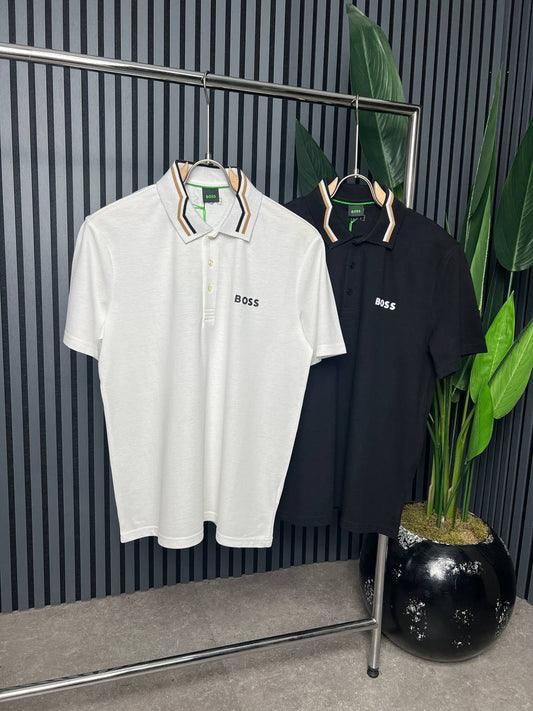 Boss Rubber Logo Polo Tshirt For Men