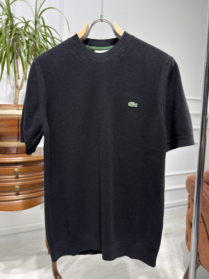 Lacoste Black Knitted Tshirt For Men
