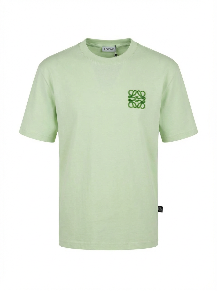 Chamois Embroidered Logo Light Green Tshirt For Men