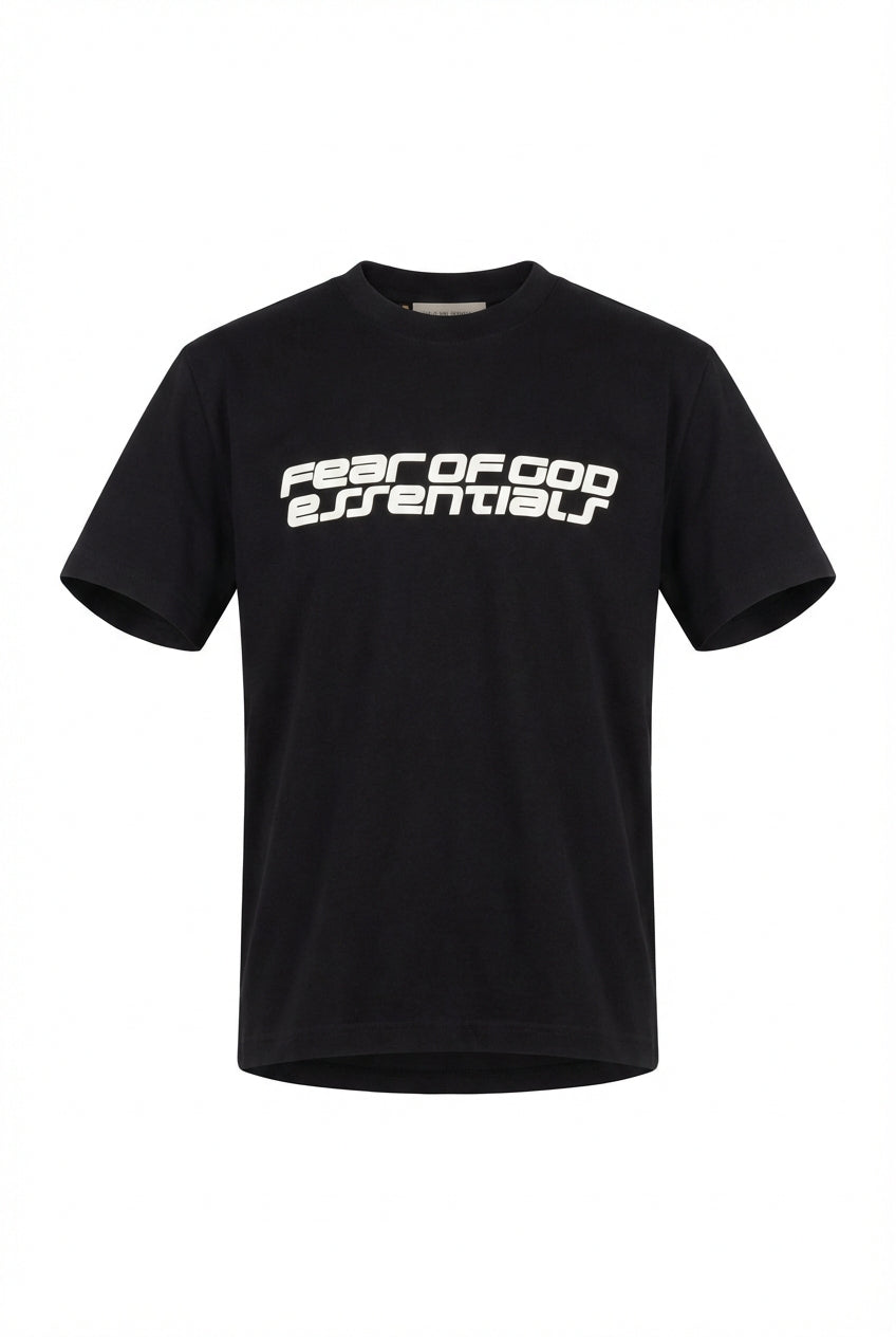 FOG Puff-Printed Logo Black Tshirt For Men