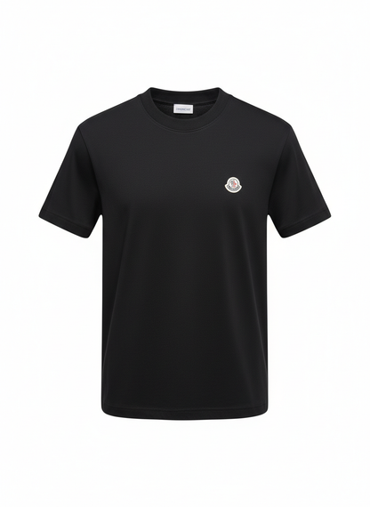 Embroidered Logo Black Tshirt For Men